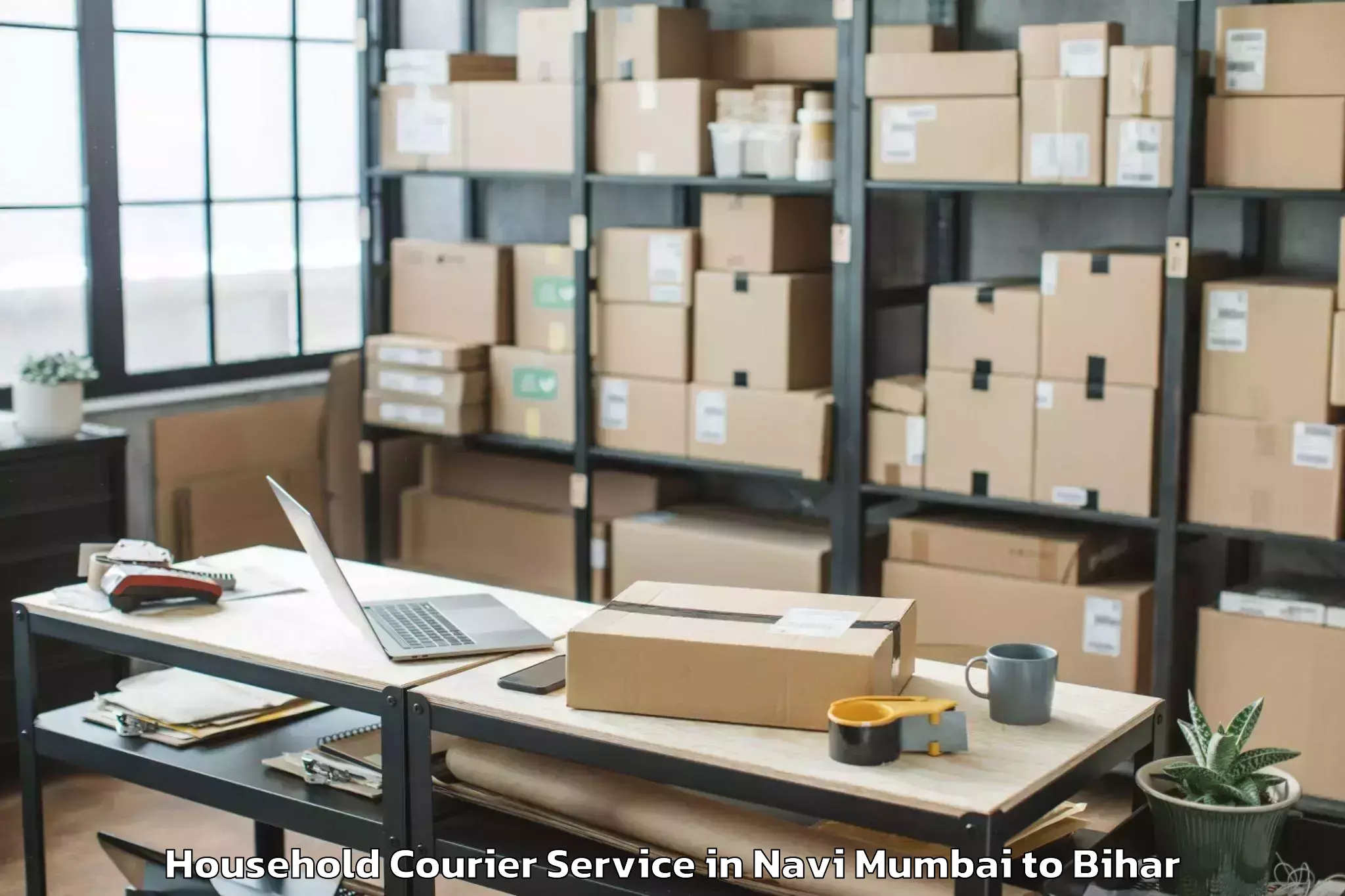 Trusted Navi Mumbai to Khizirsarai Household Courier